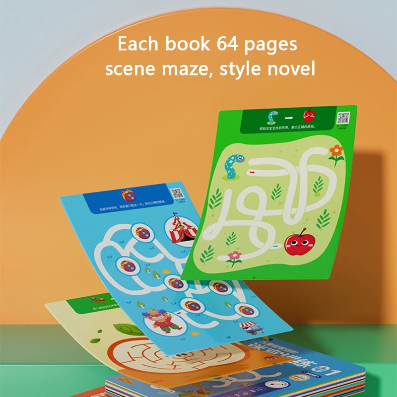 Maze Training Book for Children, Desenvolvimento da Habilidade Cerebral, Kids Learning Activities, Educational Montessori Toys