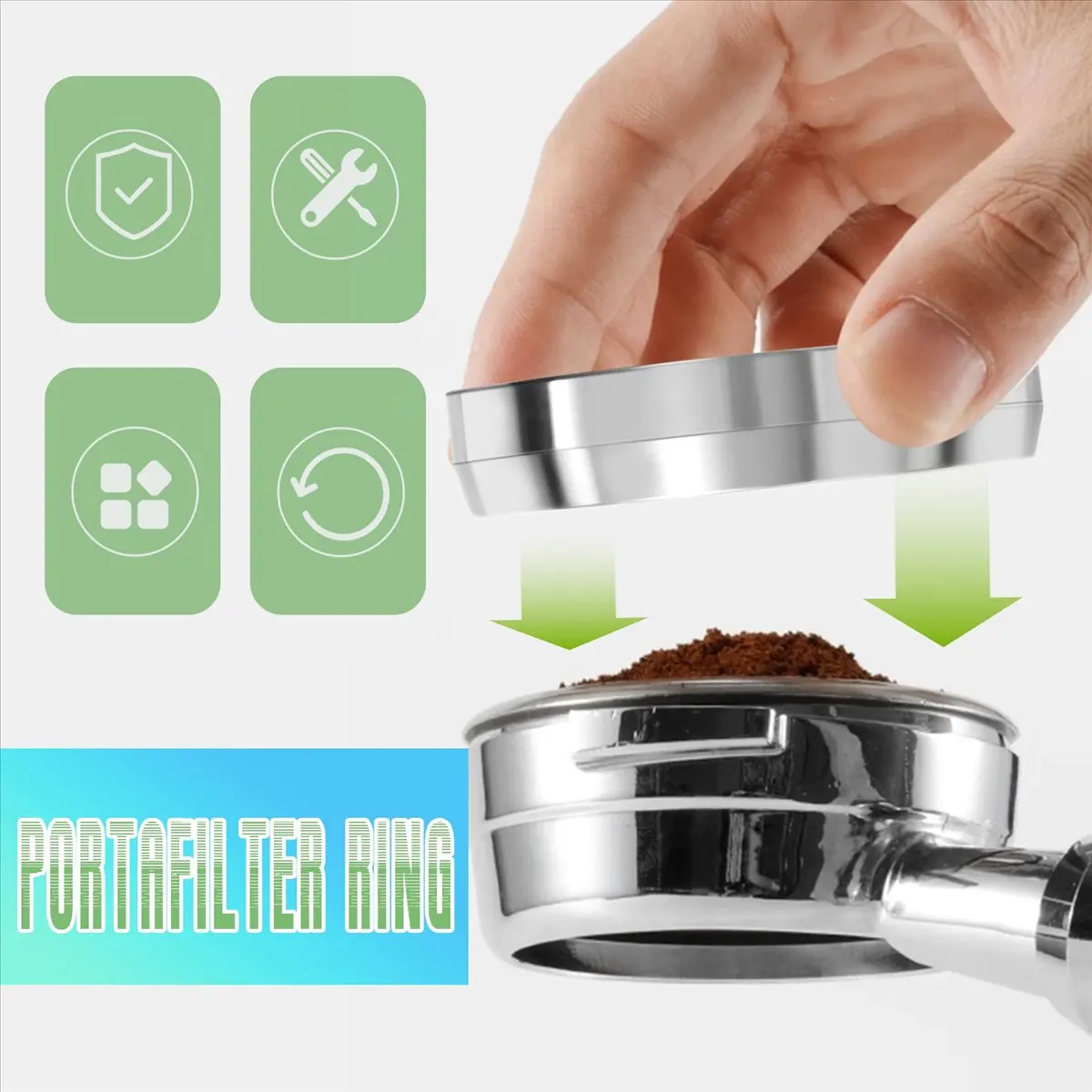 COFA 54mm Dosing Ring Stainless Steel Coffee Dosing Ring Espresso Dosing Funnel Coffee Protafilter Ring for 54mm Portafilter