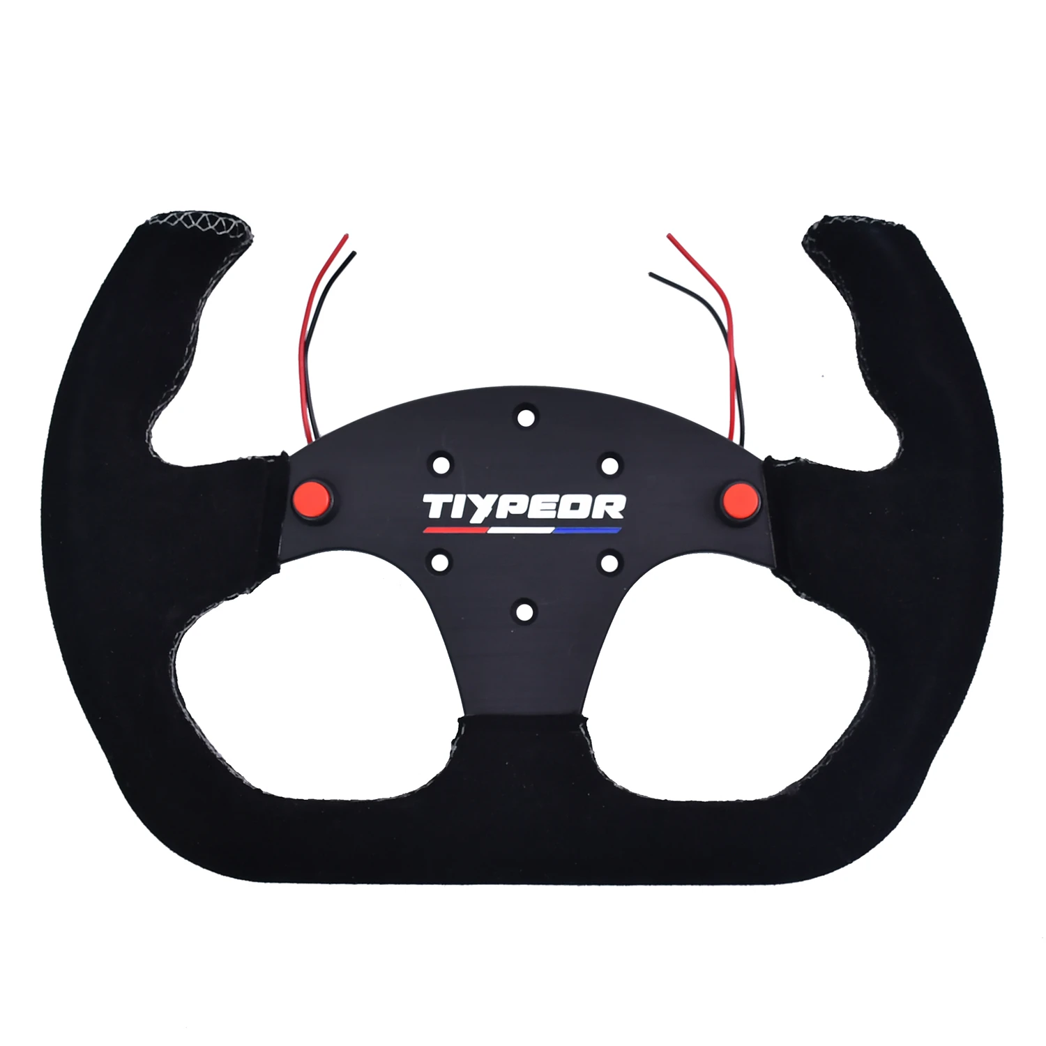 

TIYPEOR 13 inch Drift Racing Pc Game Steering Wheel Universal Suede Black Gaming Steering Wheel For Car Sim Driving