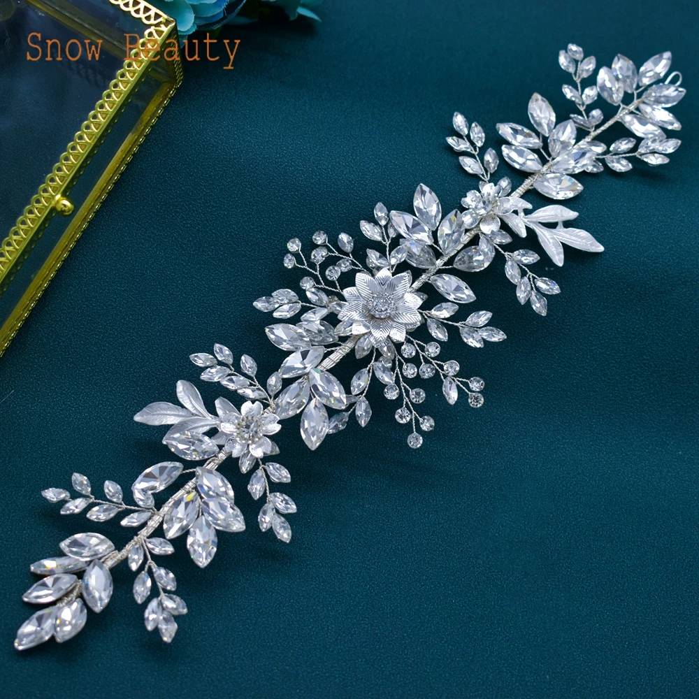 DZ079 Luxury Rhinestone เจ้าสาว Headbands เจ้าสาว Headpiece สําหรับงานแต่งงานอุปกรณ์เสริมผมประกวดเครื่องประดับเจ้าสาว Headdress