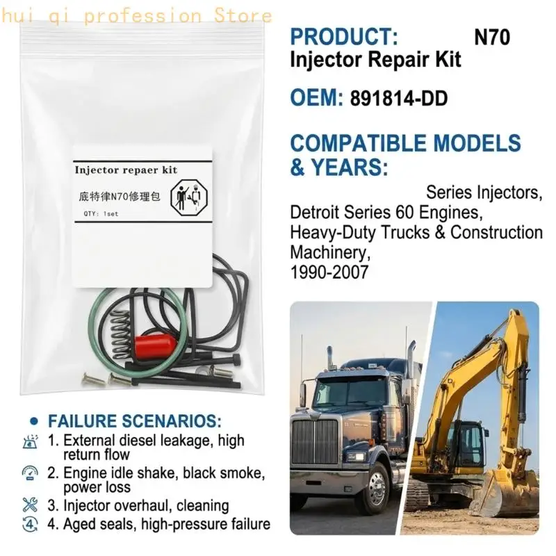 Überholungsreparaturset mit Federschraube und kleinen Serviceteilen für N70-Serie H8WE – Detail 10