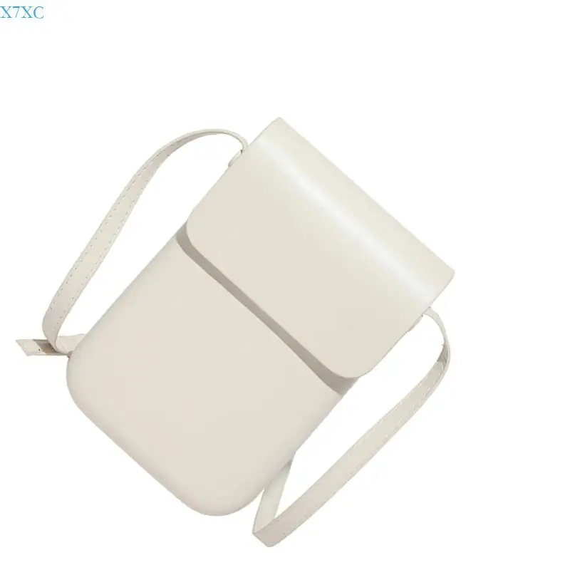 

X7XC Women Bag Vertical Shoulder Bag Man Commuting Bag PU Leather Crossbody Bag