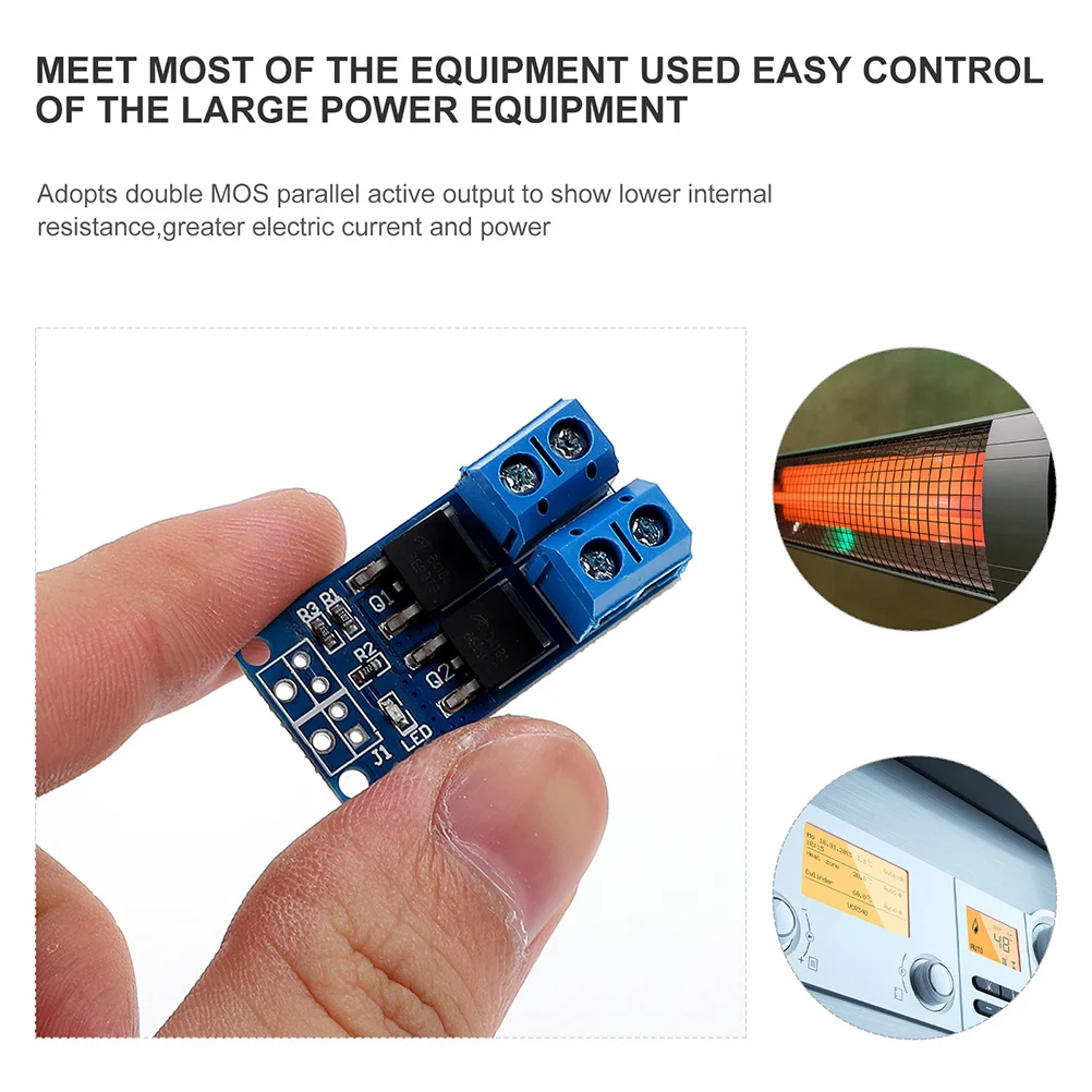 

10pcs Dc 5V-36V 15A Max 30A High-Power Mos Driving Module Dual Parallel Output For Motor Control Power Devices