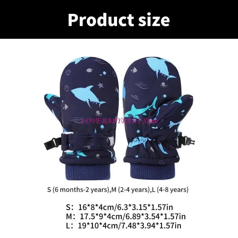 Bild 7: Thermische Schnitthandschuhe Kid Ski Handschuhe spritzsicherer Fäustlinge winddichte Kinder Winter warmes Schnee Handschuhe 4xBC