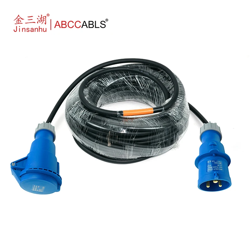 ABCCABLS 32A CEE 3Pin Male to Female Extension Cable, IP44 Waterproof Stage Industrial Power Cord for Stage Light & Distro Box