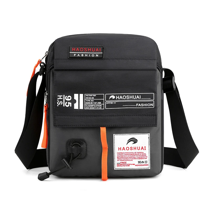Bandoleras cruzadas de nailon para hombre, bolsas militares para motocicleta, tendencias de moda informales, bolsa cruzada impermeable de nailon