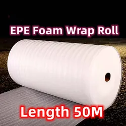 Lenght 50M EPE Pearl Cotton Protective Film Express Packing and Filling Protective Pad 1mm Foam Board Manual DIY Accessories