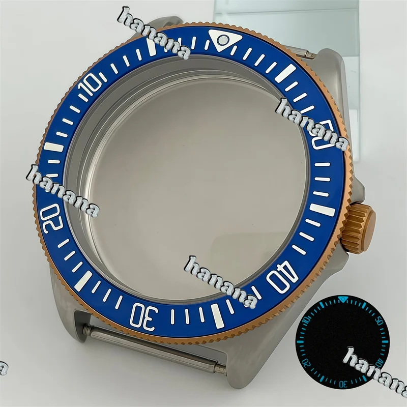 40mm Silver Rose Gold Watch Case Cylindrical sapphire Glass Fit NH34 NH35 NH36 NH70 NH71 NH72 ETA 2824 PT5000 Automatic Movement image 3