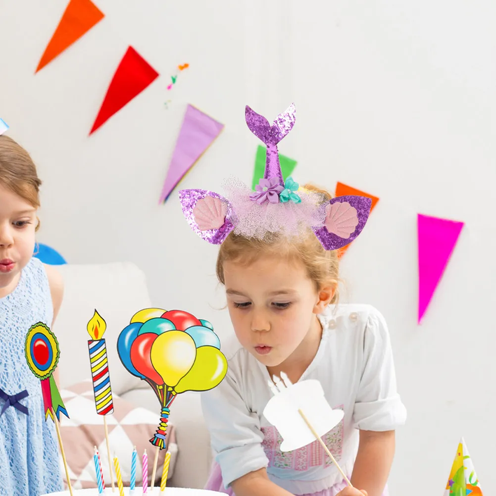 

2Pcs Mermaid Headband for Girls Soft Comfortable Secure Fit Cute Fashionable Hair Accessory for Parties Birthday Photo Shoots