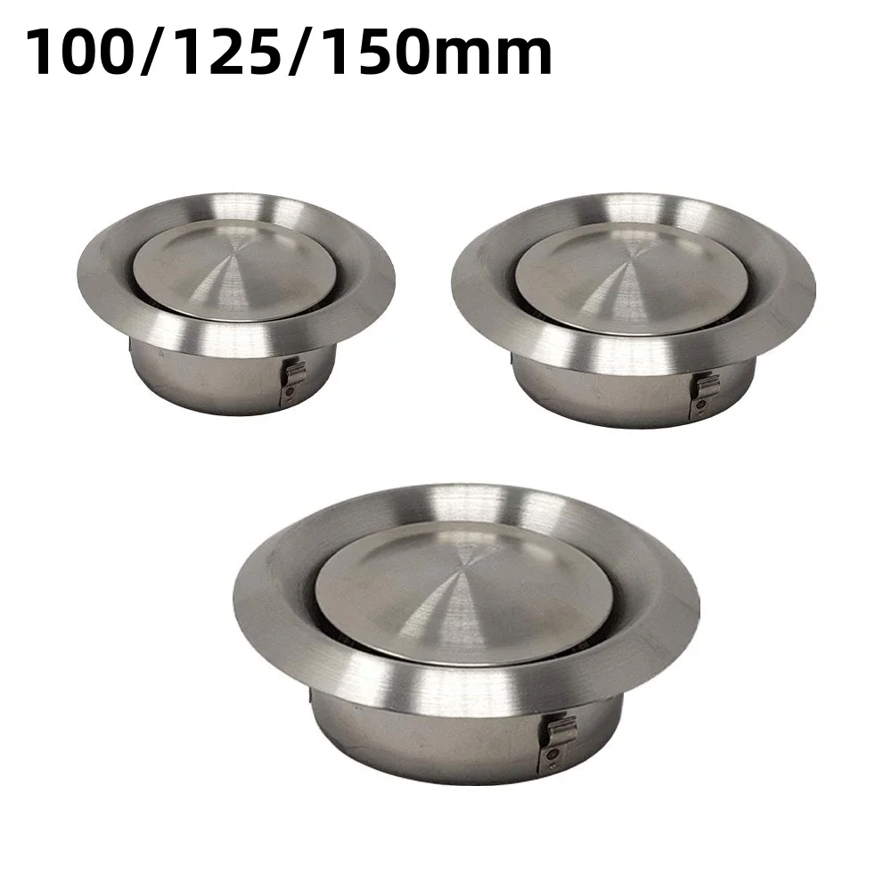 

1Pcs Stainless Steel Vent 100/125/150mm Round Air Outlet Indoor Fresh Air Outlet Ventilation Outlet Metal Cover Exhaust Grille