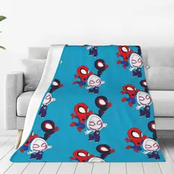 Cartoon Spiders Ghost Cute Baby Spidey Girl Amazing Friends Cartoon Ghost Blanket Bedspread On The Bed Quilt Sofa Cover King