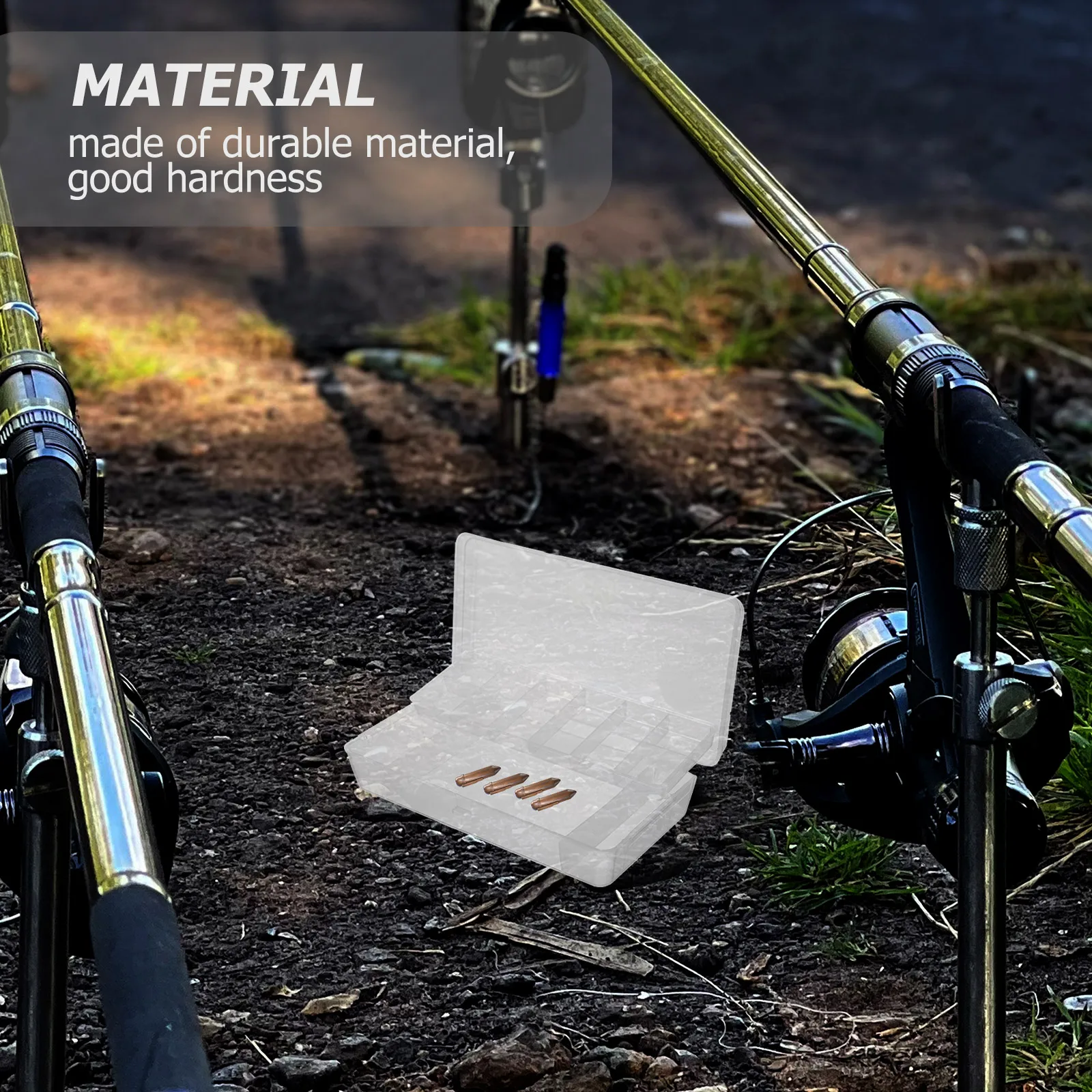 

Fishing Tackle Box Sturdy Multi-Compartment Organizer Portable Fishing Storage Box Hardness Resistant to Deform Hook Lure Bait