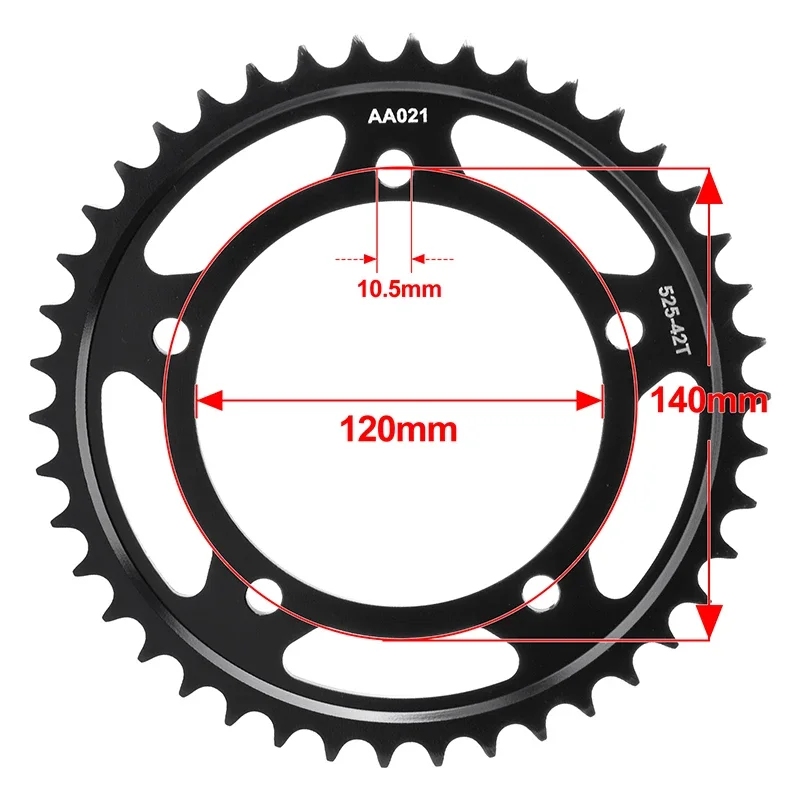 525 42T 43T 45T 47T Tooth Motorcycle Rear Sprocket Gear Staring Wheel Cam For Suzuki GSXR750