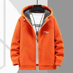 2024 Autumn/Winter New Double sided Velvet Hoodie with Shake Grain Velvet Coat for Warmth and Cold Resistance Large Size4XL-12XL