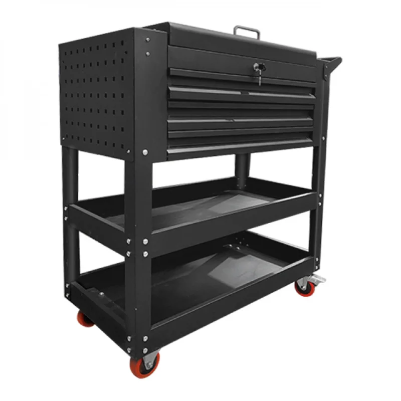 OEM/ODM High Quality Utility Powder Coated Cold Iron Foldable Cart  With 6 Layers