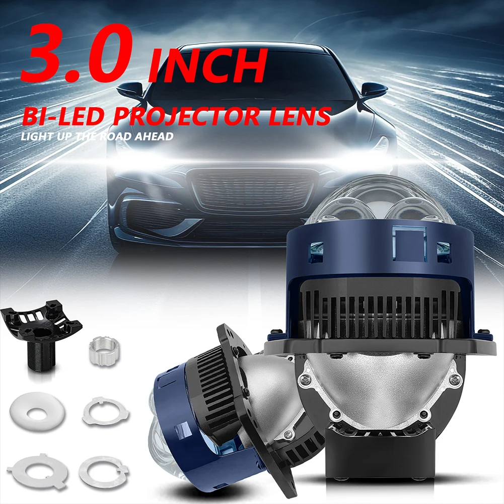 

T05 LED Headlight Bulbs With Colorful Cut-Off Line 6000K 10000LM Car Headlight Retrofit Kit H4 H7 9005 9006 LED Light