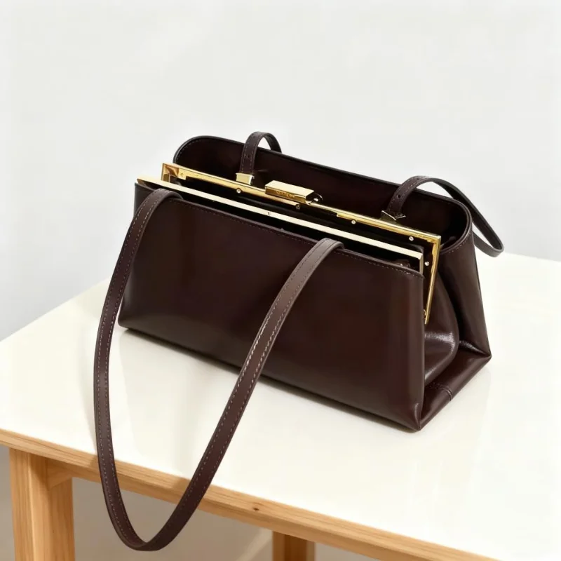 

Luxury High-end Retro Long Shoulder Bag Women's Versatile Design Fashion Texture Elegant Women's Pu Leather Underarm Evening Bag