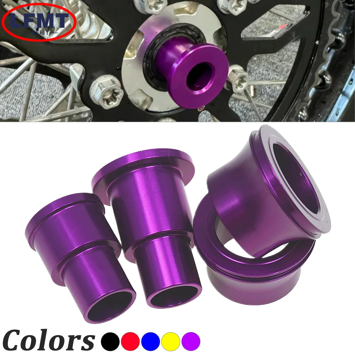 

Electric Motorcycle CNC Front Rear Wheel Axle Hub Spacer For Segway X160 X260 For Sur Ron Light Bee X & Light Bee S Universal