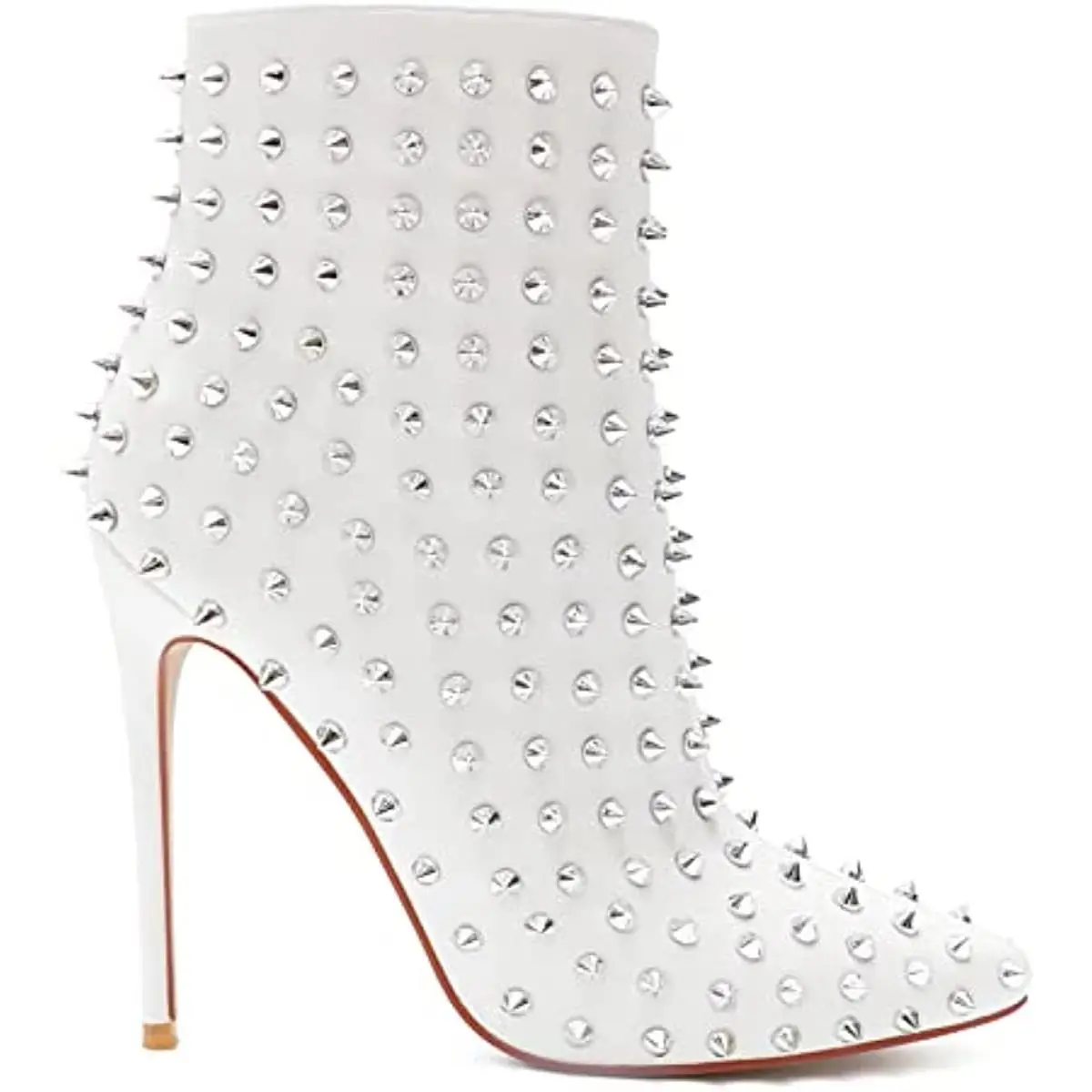 

Women's Black Full Body Rivets Pointed Toe Stiletto High Heels Short Boots Red Foreign Trade Oversized Women Fashion Ankle Boots