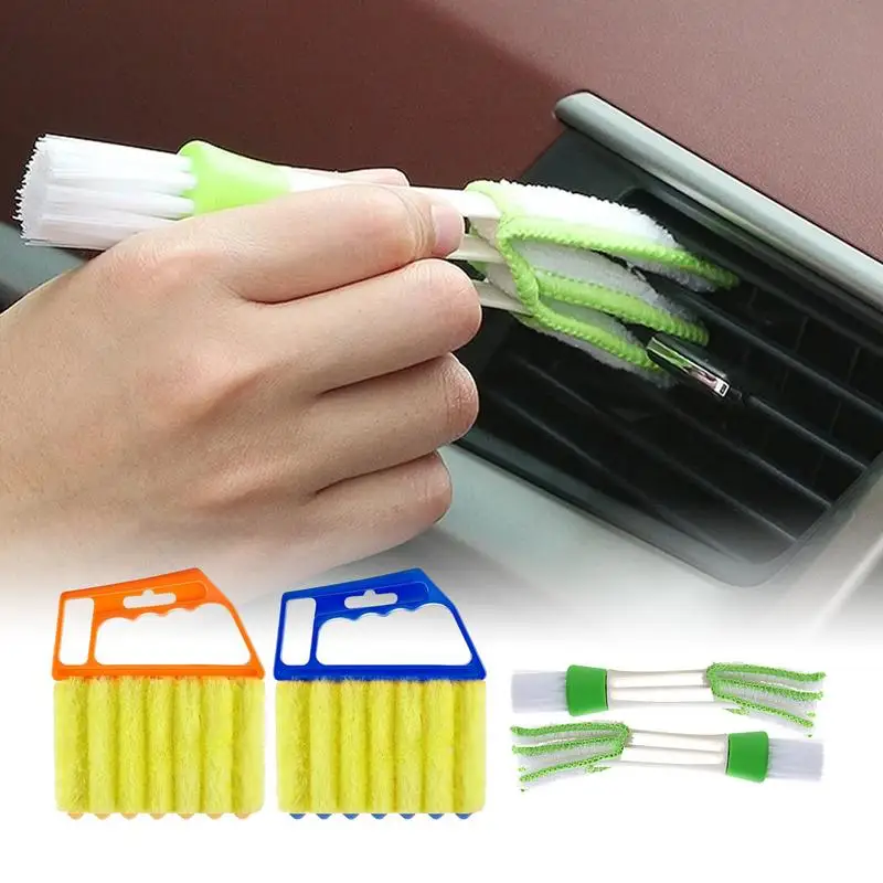 

Cleaner Brush For Window Shutters Car Air Outlet Brush Multi-Function Detachable Microfiber Air Conditioner Cleaning Brush