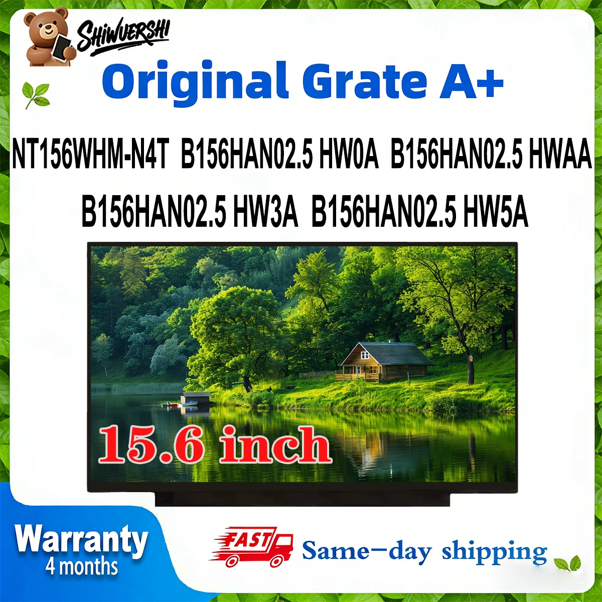 

15.6" Wholesale Slim Laptop Lcd Monitor Panel NT156WHM N4T B156HAN02.5 HW0A B156HAN02.5 HWAA B156HAN02.5 HW3A B156HAN02.5 HW5A