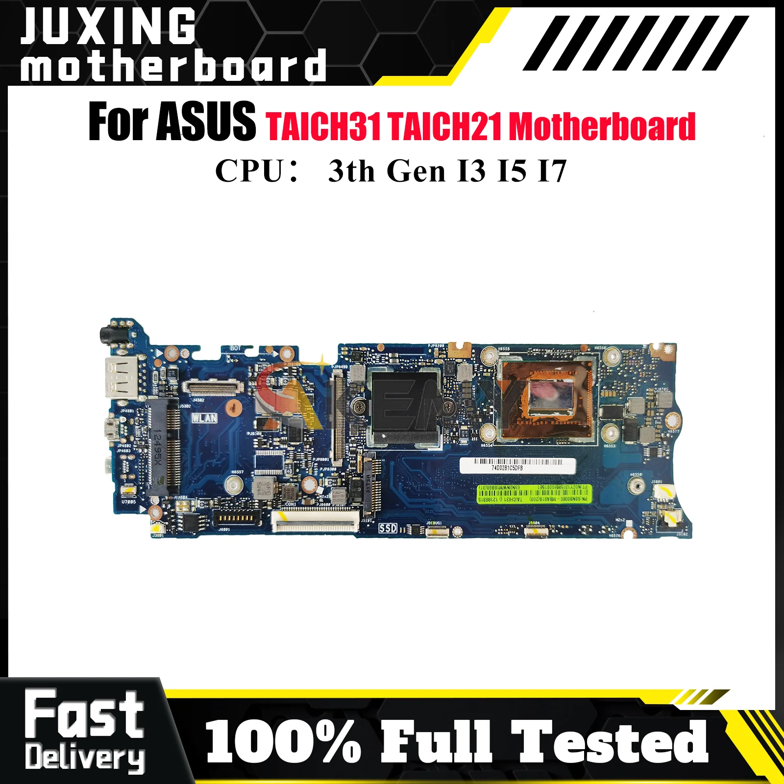 

TAICHI31 Laptop Motherboard For ASUS ZenBook TAICH21 TAICH31 TAICHI Notebook Mainboard With CPU 100% tests OK fast shipping stk