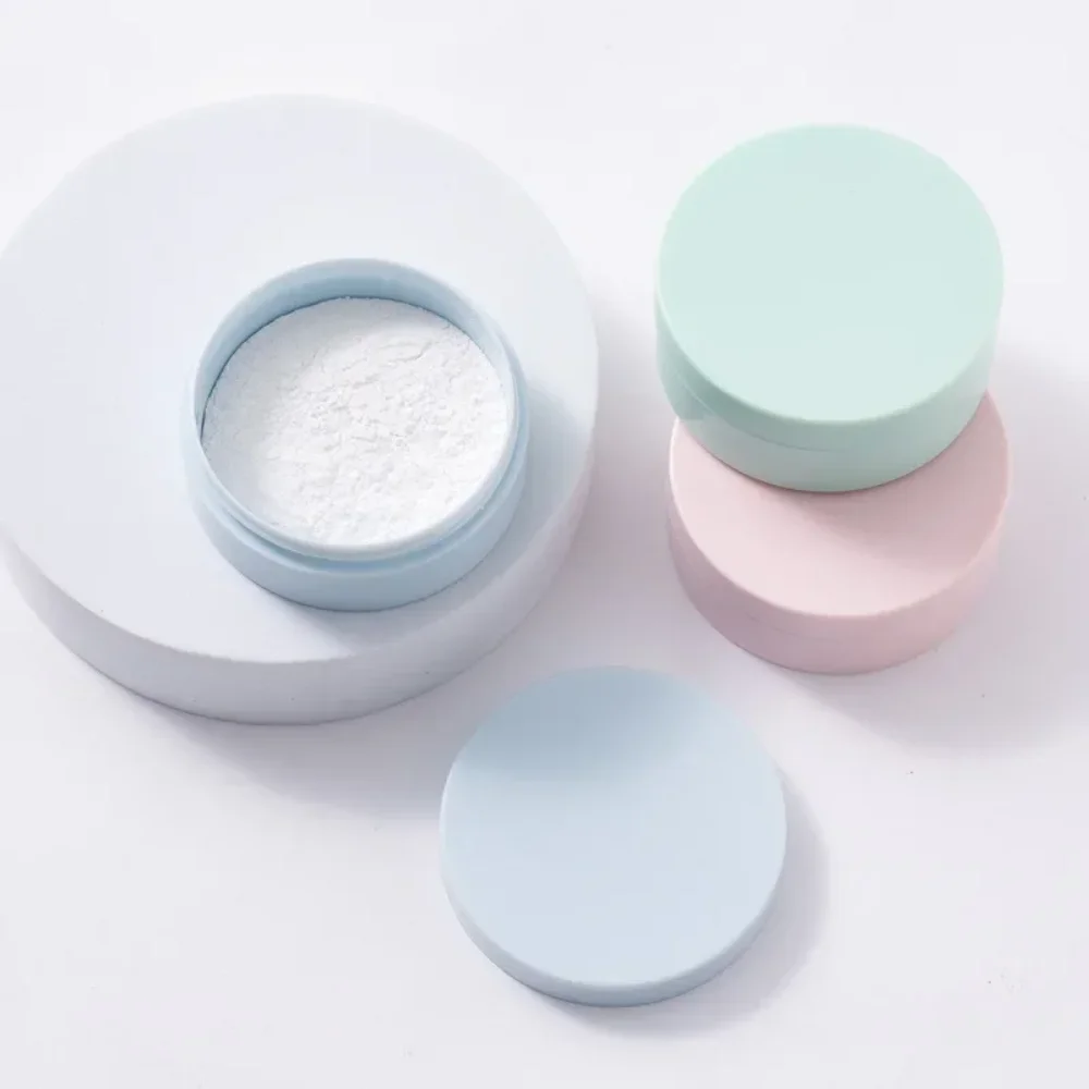 Nieuwe Mini Macaron Lege Losse Poeder Box Potten met Zeef Dispersie Poeder Witte Dop Bladerdeeg Poeder Subpakket Cosmetica Container