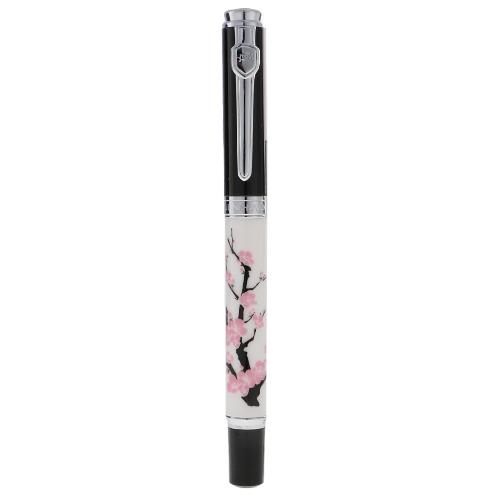 

Deluxe Fountain Pen Extra Fine Metal Plum Blossom Refill Pen Writing Tool for Business Office