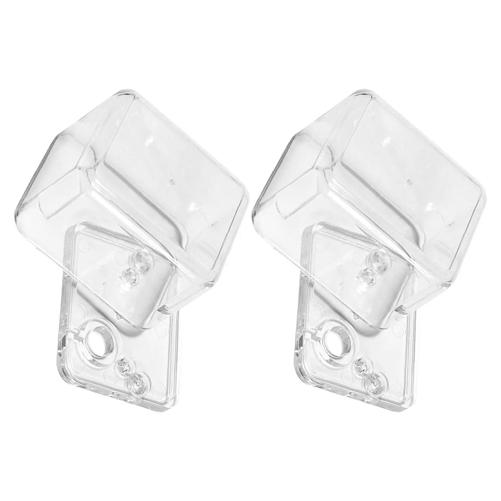 2Pcs Clear Plastic Music Box Winder Organizer Box Transparent Empty Mechanism Holder for DIY Assembly Repair and Visible