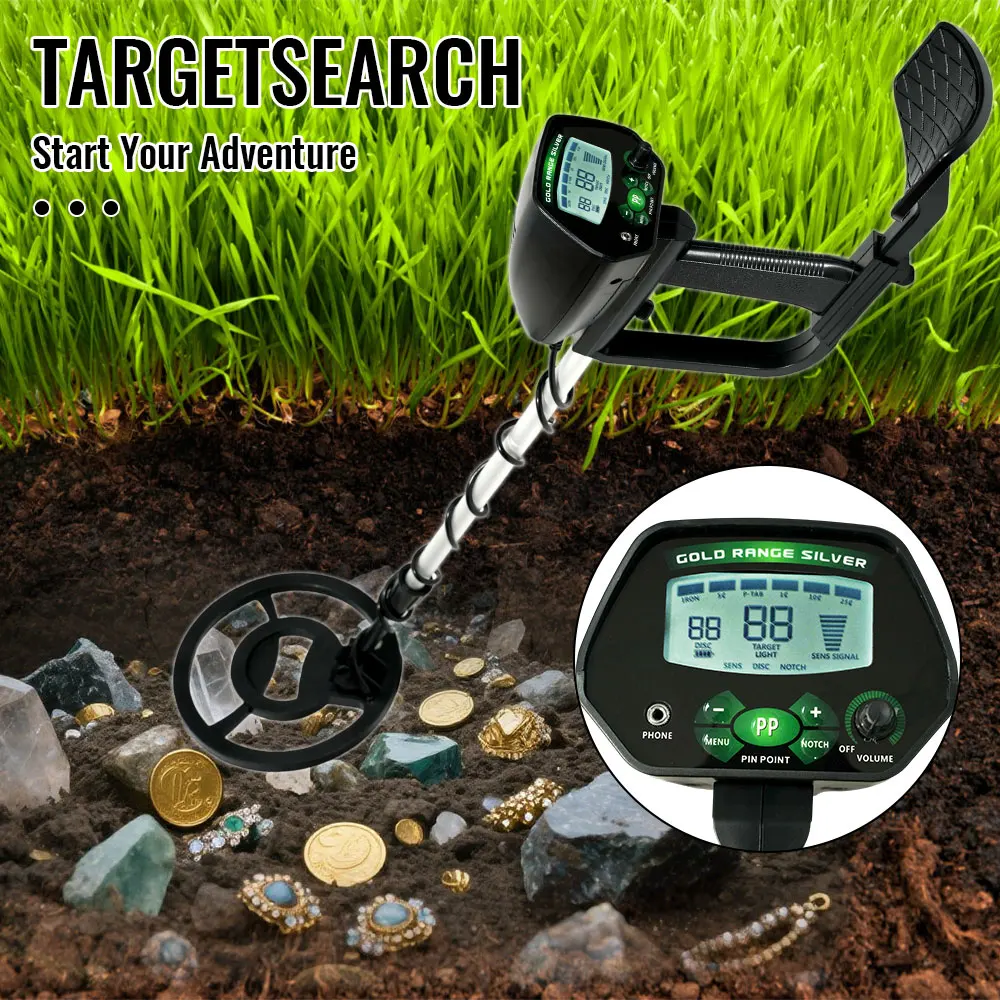 

Liquid crystal metal detector. MD-4090 high-precision underground treasure detection. A metal detector with memory function