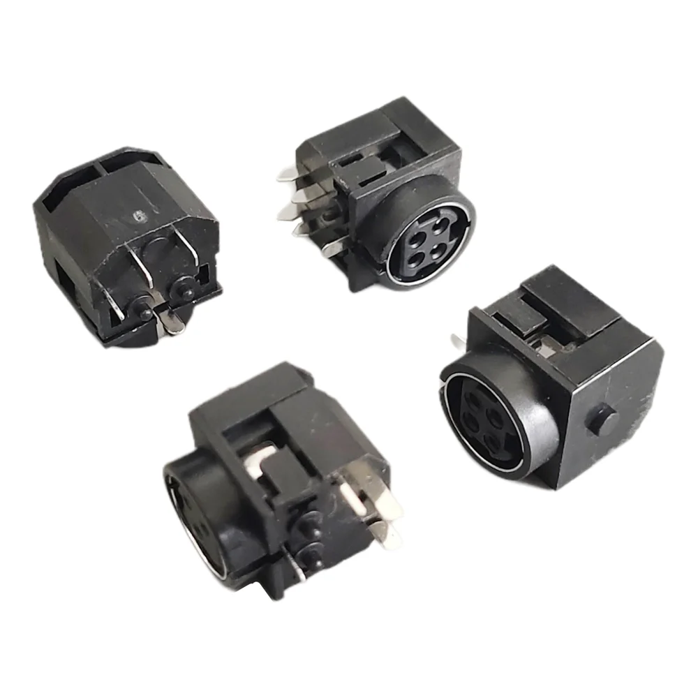 10pcs DIN 3 Core / 4P Horizontal Socket S Terminal MPC Power Terminal PS2 Full Plastic Socket 3/4 Core Connector