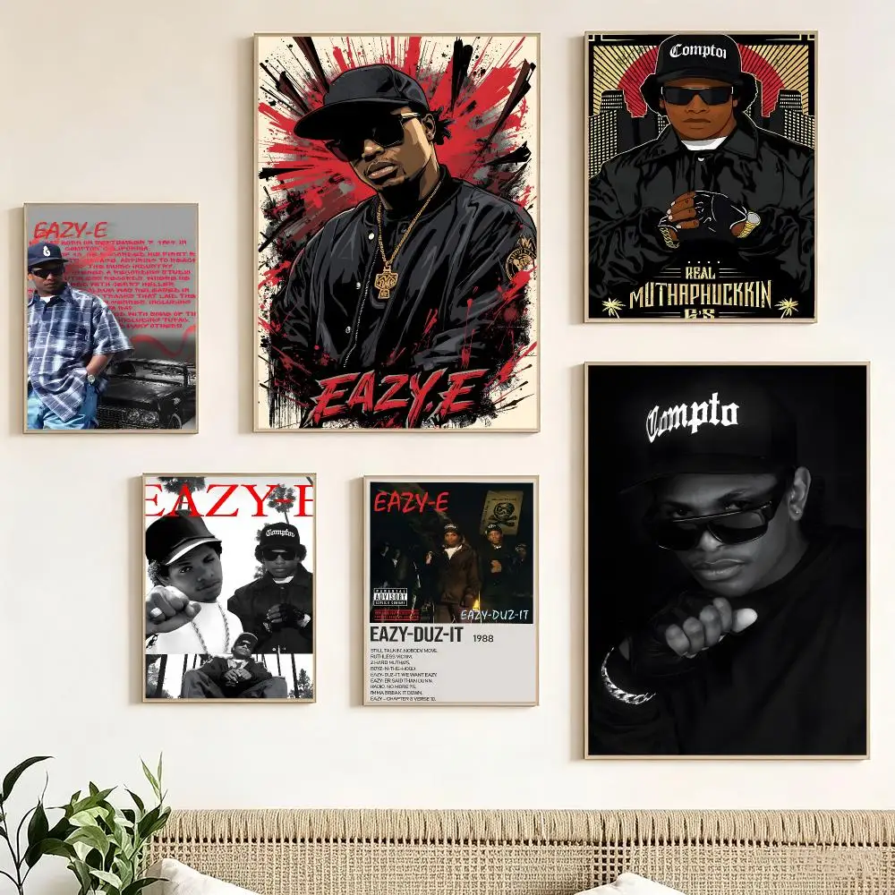 Merch Eazy E-E Singer Poster Print Painting Home Decor for Bedroom Living Room Hallway