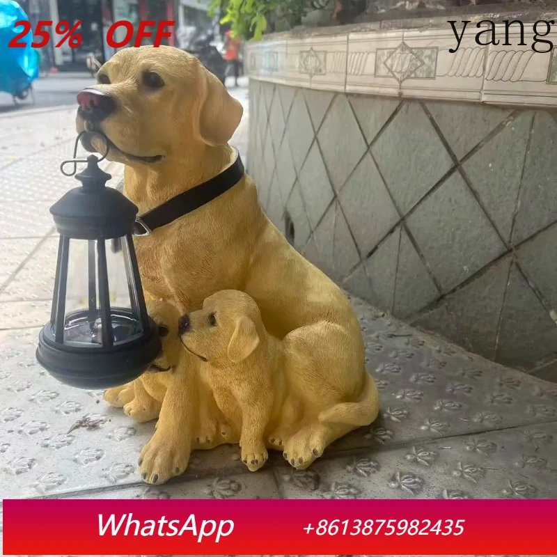 

garden resin crafts solar simulation puppy decorations garden patio entrance accessories