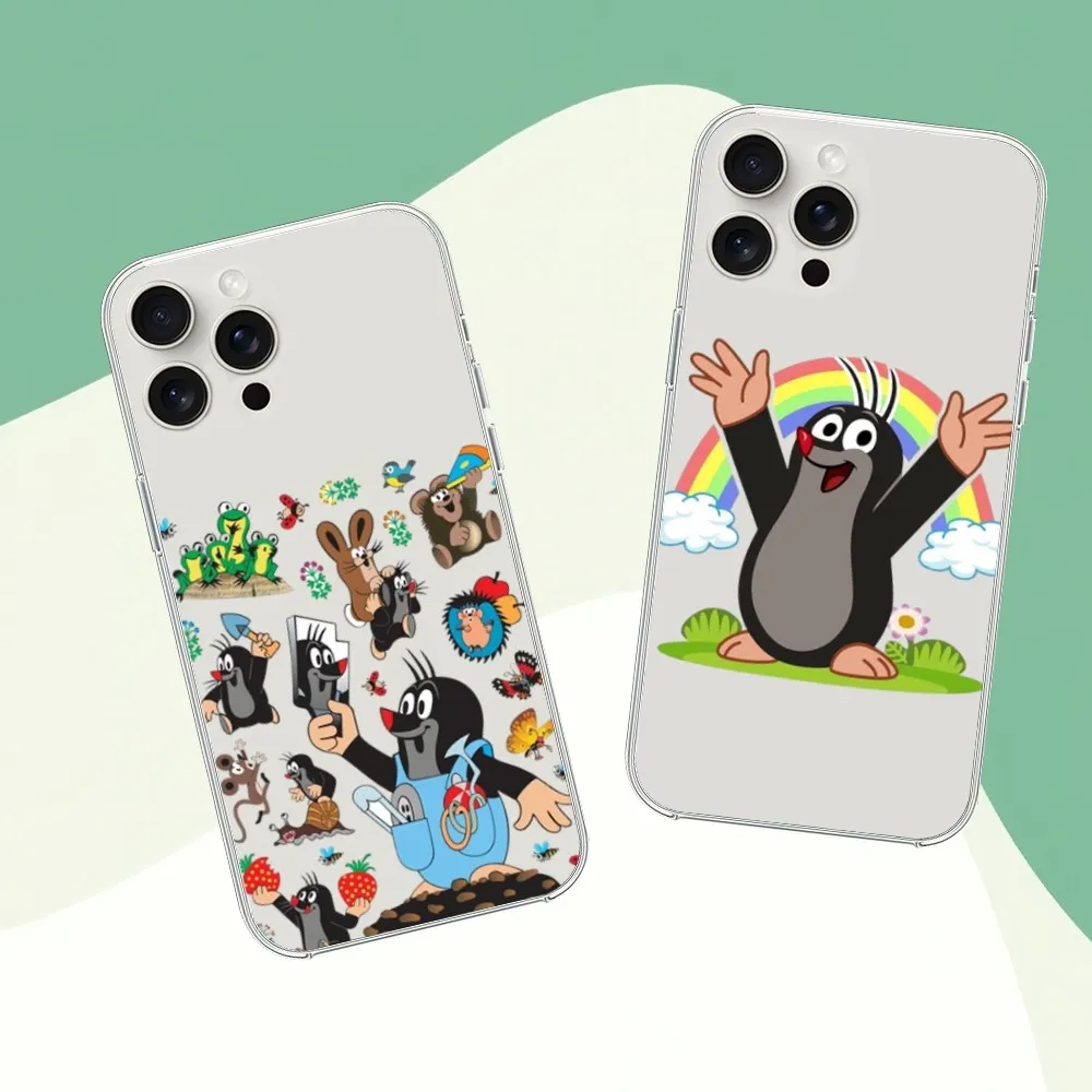 Classic Animation L-Little M-Mole Phone Case For Transparent iPhone 13 14 12 11 13 Max Plus Pro Mini Shell