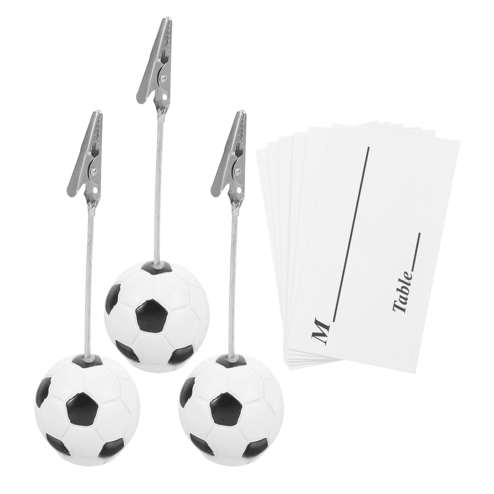 

3Pcs BallShaped MemoHolder DeskOrganizer PhotoClipSt CardFolder TableNumber PracticalConvenience