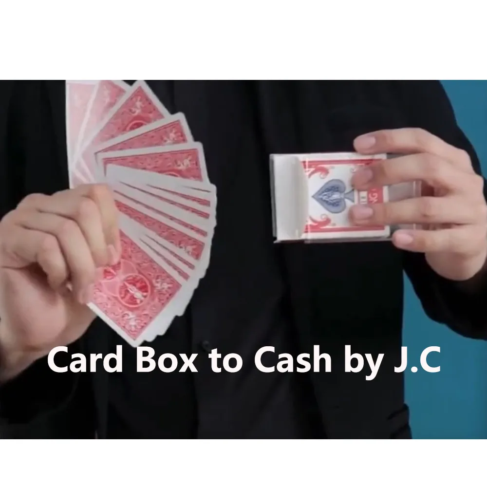 Card Box to Cash by J.C Magic Tricks Card Box Changes to Bills Visual Transformation Magia Close up Illusions Props