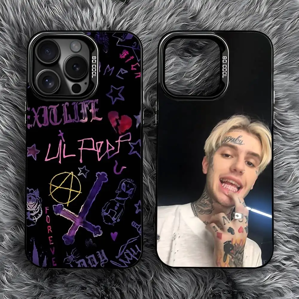 

Lil Peep Star Shopping Phone Case For iPhone 16,15,14,13,12,11,Pro,Max,Plus,Mini,SE Anti Fall Black Matte Hard Bumper
