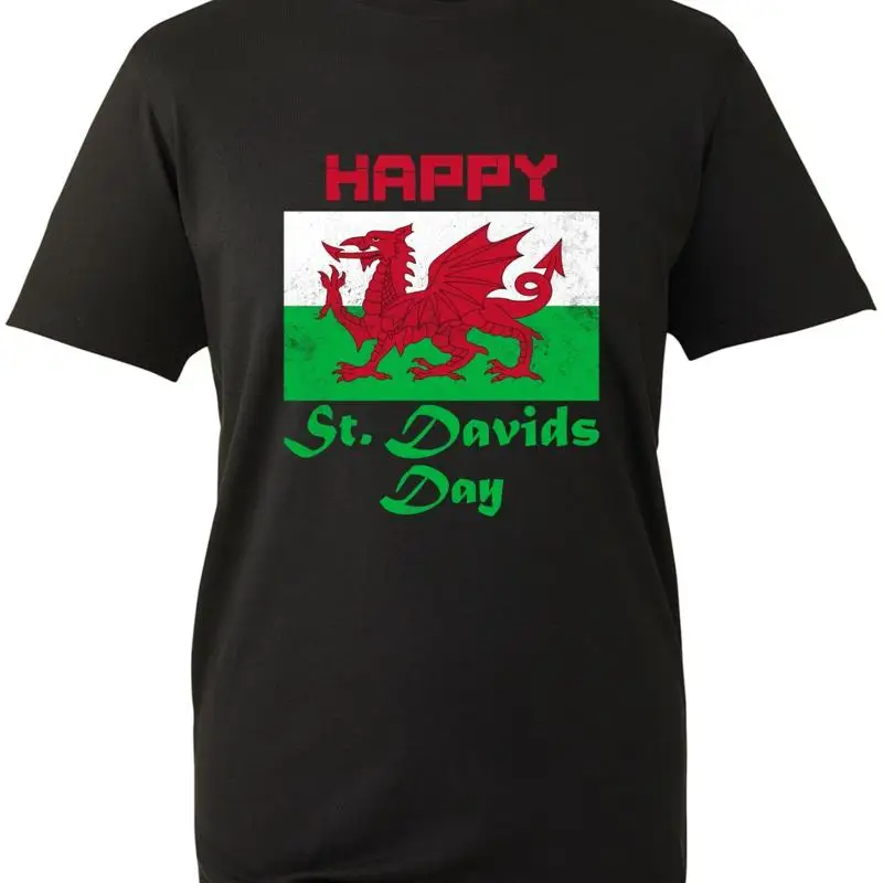 

Футболка «Счастливый День Святого Давида» Gegen Вельш Дракон Топ для вечеринки