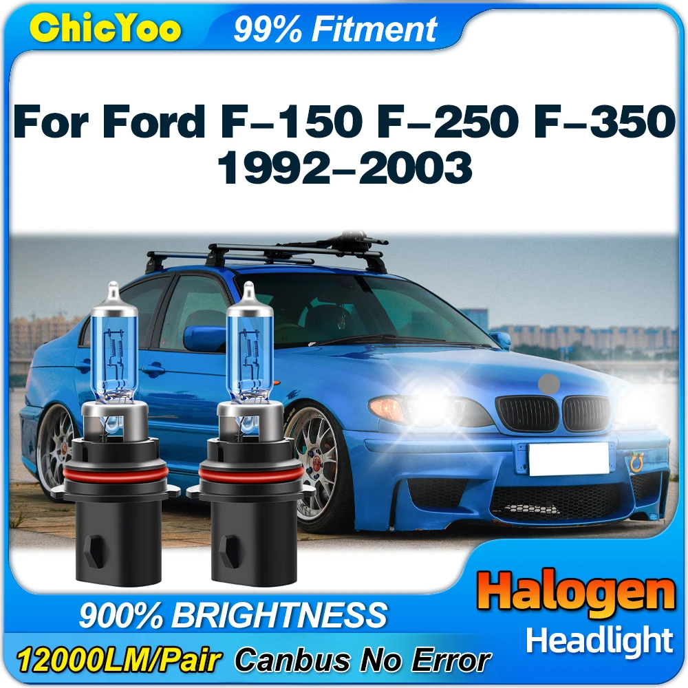 Car Halogen Lamp 12000LM Auto Front Headlight 12V 6000K Canbus No Error For Ford F-150 F-250 F-350 1992-1999 2000 2001 2002 2003