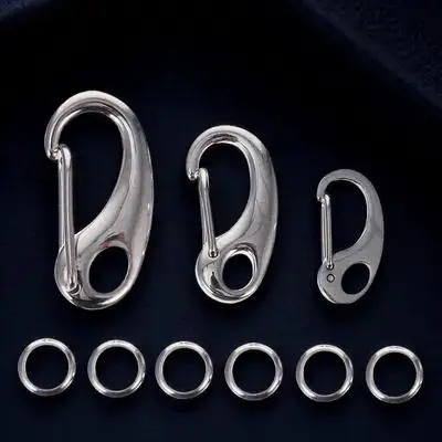 

3 Pcs Pet Traction Rope Stainless Steel Shrimp Male Buckle Snap Loaded Clip Key for Trousers Keychain Label Tag Name Clips