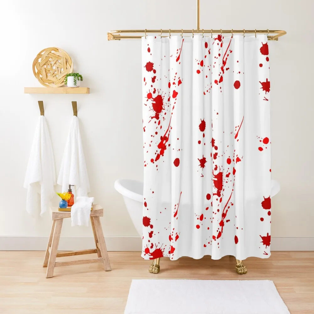 BLOOD SPLATTER Shower Curtain Bathroom Accessories Bathroom Showers Waterproof Fabric Bathroom Curtain