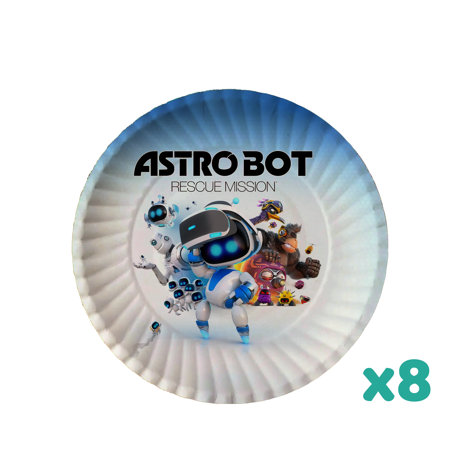 Astro Bot decorações de festa de aniversário jogo em tema suprimentos banner copos pratos para crianças