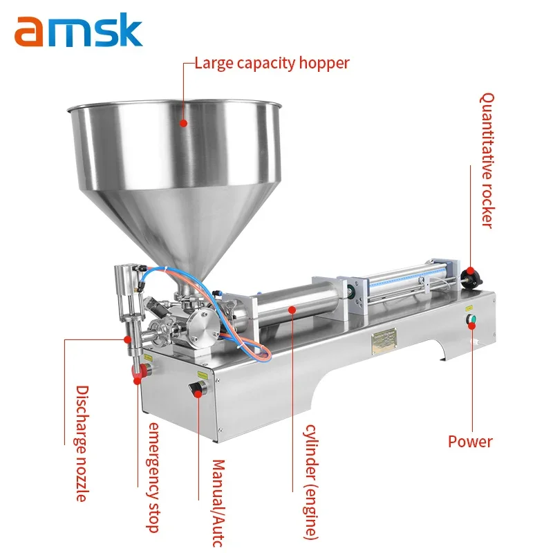 50-500ml Quantitative Paste Liquid Available Particulate Matter Viscous Liquid Sauce Beer Product Dispensing Filling machine