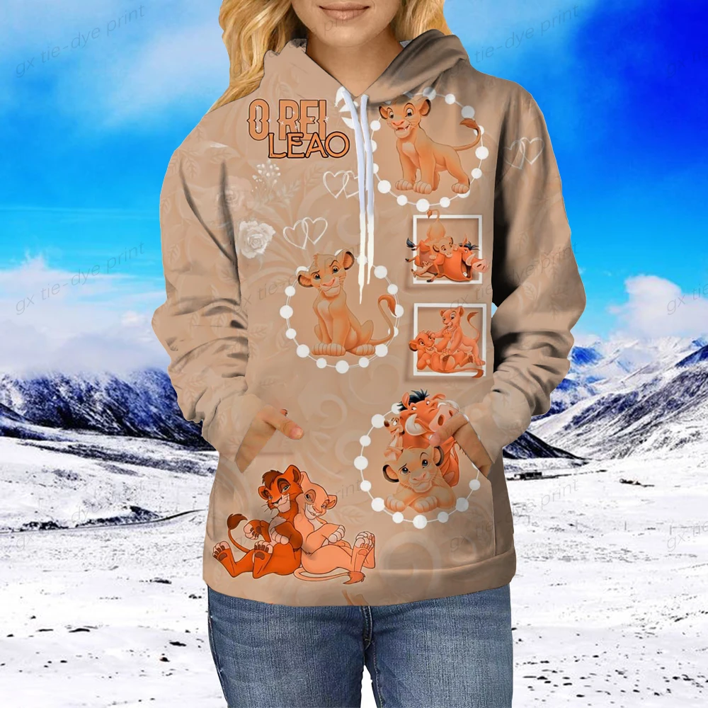 Sudadera con capucha de Disney The Lion King 3D para hombre y mujer, ropa de calle informal Harajuku, Sudadera con capucha de moda