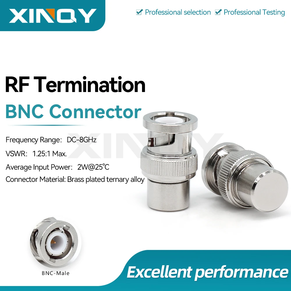 xinqy-8g-2w-rf同軸負荷bncオスコネクタ信号吸収50オームbncダミープラグ