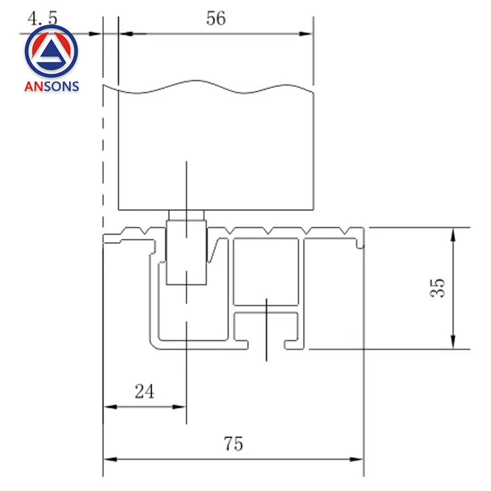 ANSONS-ECO-02C Wittur Elevator Door Operator Center Open Two Panel Ansons Elevator Spare Parts