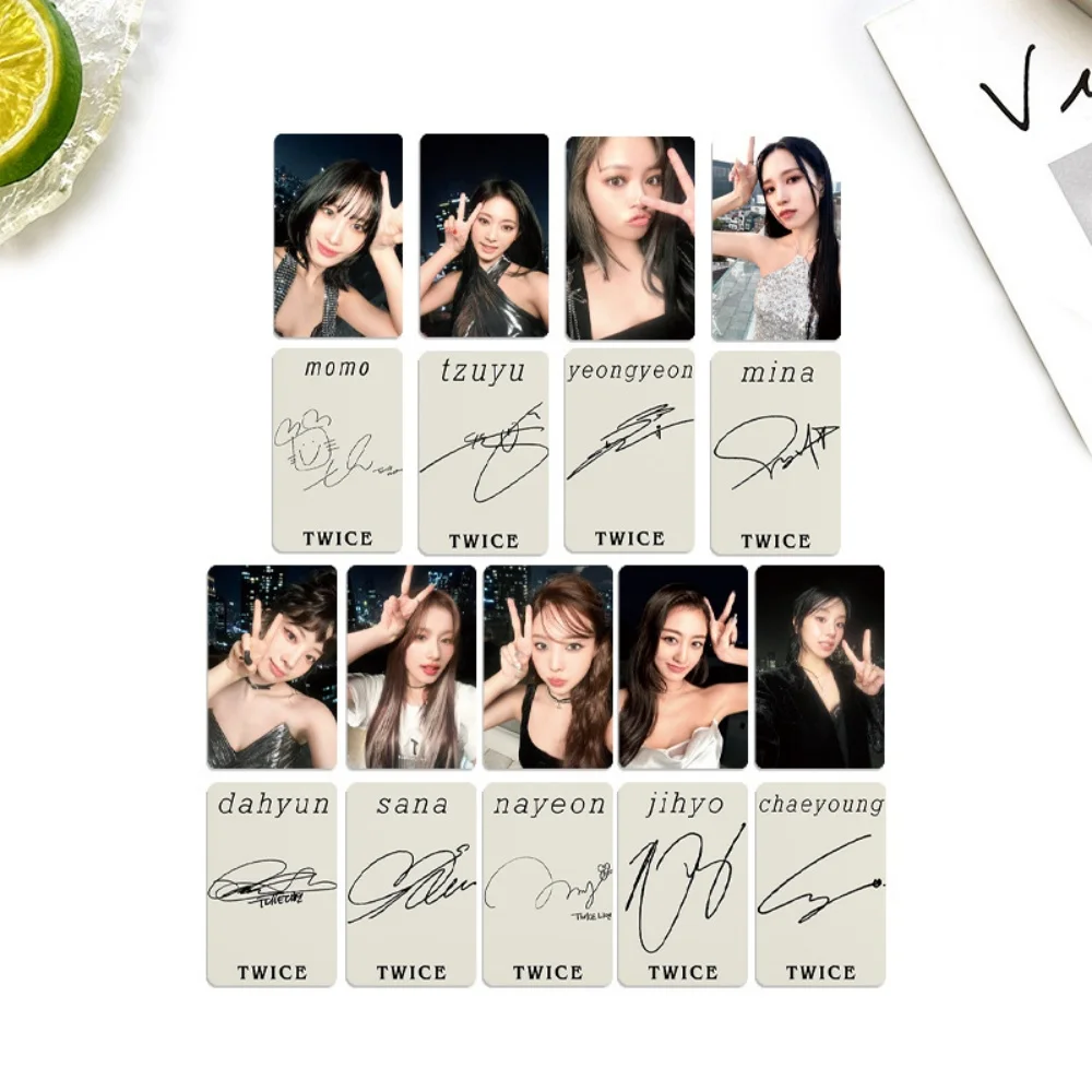 

9pcs KPOP NAYEON Photocard Albums Double-Sided Lomo Cards TZUYU DAHYUN MINA JIHYO SANA MOMO Photocards Fans Collection Gift