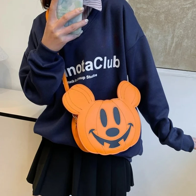 

Pumpkin Devil Crossbody Bag Cute Cartoon Shoulder Bags Women Funny Candy Treat PU Storage Bag Cell Phone Purse Halloween Gift