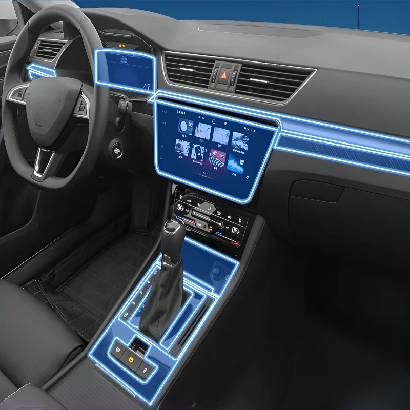 For Skoda Superb 2020-2025 Dashboard Multimedia Navigation Transparent Anti-Scratch Protection Film Modification