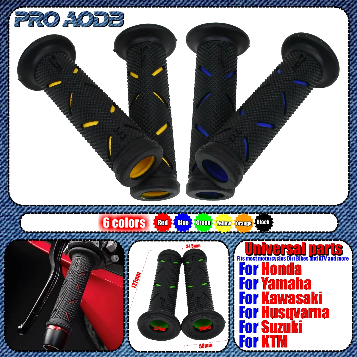 

Motorcycle Universal MOTO-GP Handle Bar Grips for Ducati 848/1098/1198 Panigale 899 959 1199 1299 V4 V4S V4R V2 Supersport950